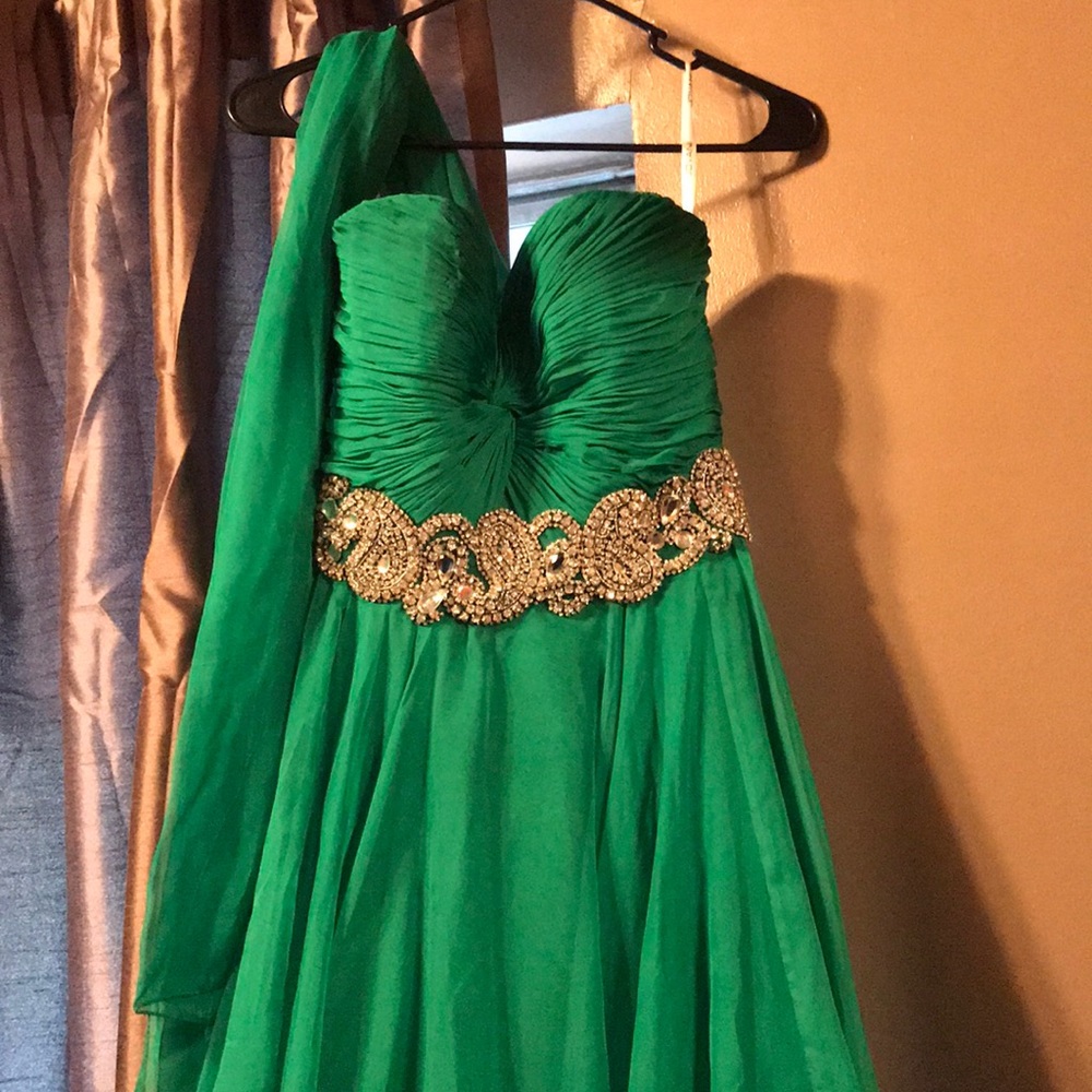 Jovanni green dress tube top beautiful worn once